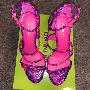 Pink and Purple Gianni Bini Heeled Sandals